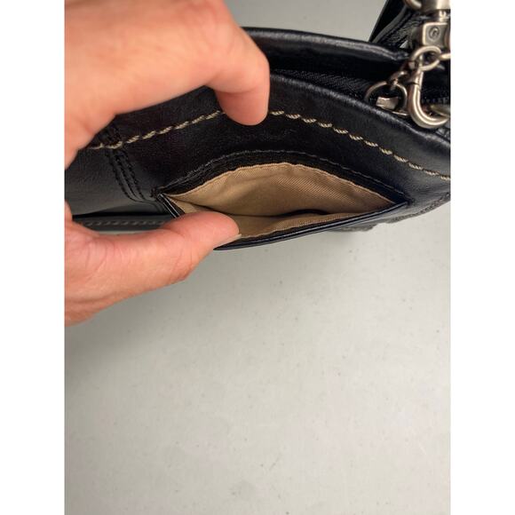 The Sak Iris Leather Crossbody Clutch Purse Classic Black Bag Small Boho - Picture 6 of 12